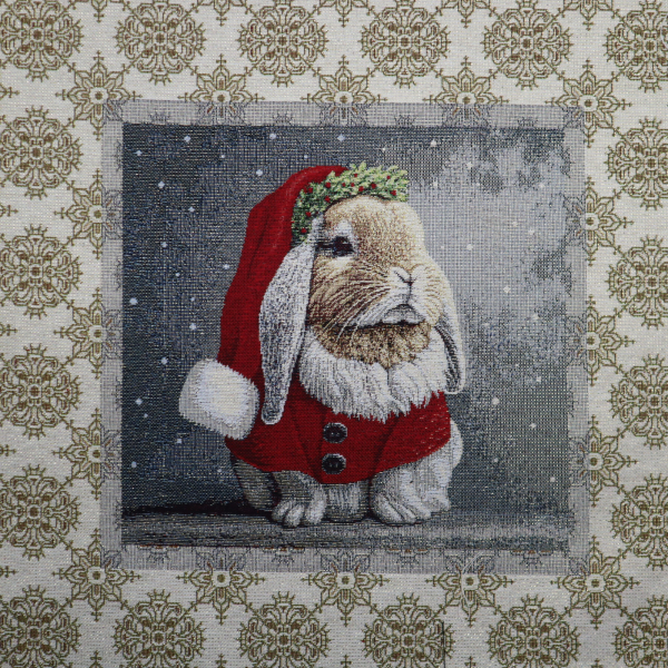 Gobelín panel - Králiček s lurexom 45x45cm