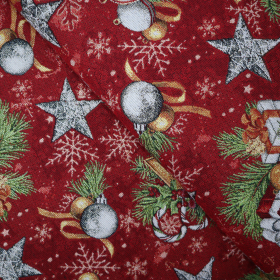 Vianočná dekoračná látka GOBELIN vianočný darček