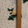 Vianočná bavlnená látka 140cm cezmína so žltou