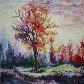 Gobelín panel - jeseň 45x45cm