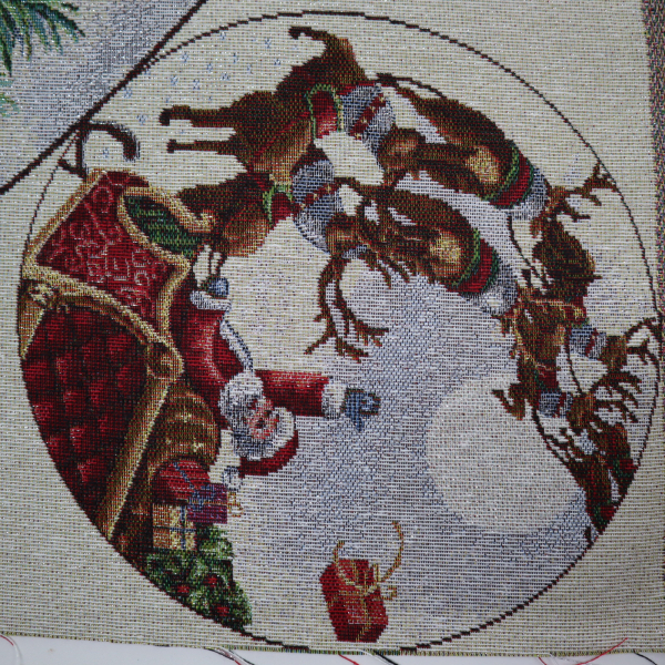 Gobelín panel - vianočný obrus Santa 160x160m