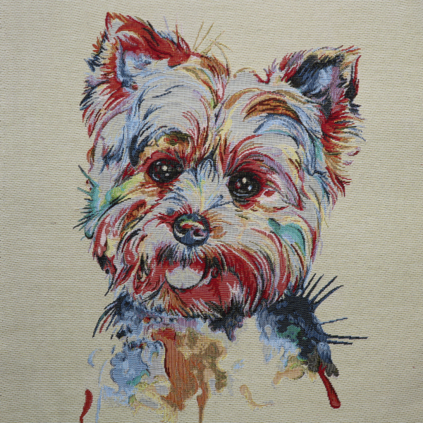 Gobelín panel - biewer yorkshire terrier art 45x45cm