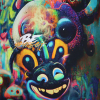 Úplet panel - crazy smile 70x50cm