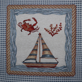 Gobelín panel plachetnica 45x45cm
