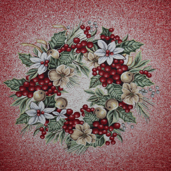 Gobelín panel - venček červená 45x45cm