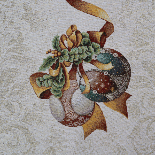 Gobelín panel s lurexom - obrus zlaté gule 140x230cm
