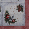 Gobelín panel s lurexom - obrus a 2x panel Santa na saniach 105x105+53x53cm