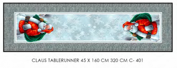 Gobelín panel s lurexom - vianočná štóla mikuláš 45x155cm