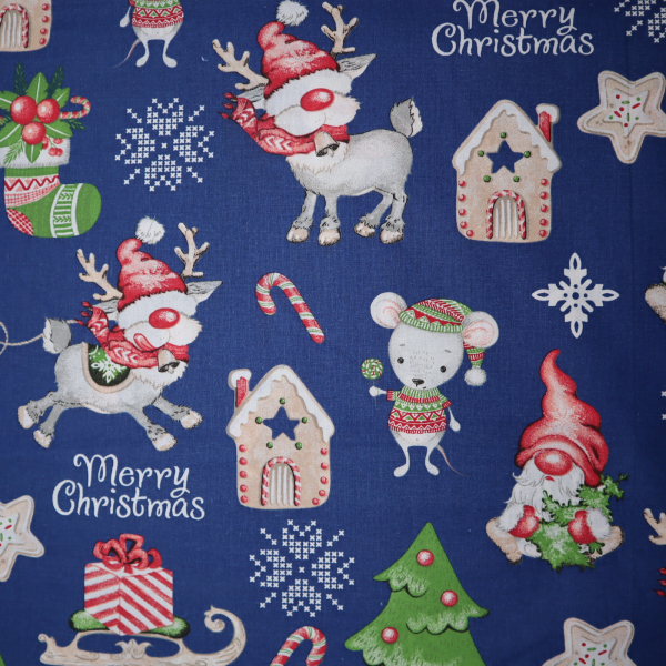 Vianočná bavlnená látka 160cm Merry christmas