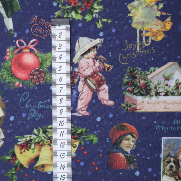 Vianočná bavlnená látka 150cm christmas joy