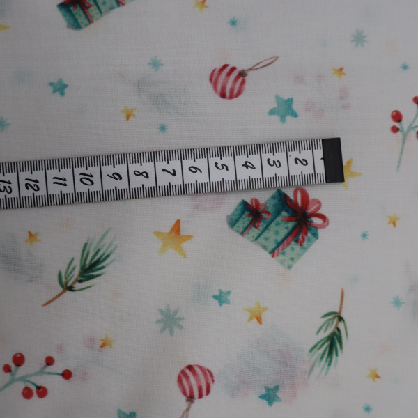 Vianočná bavlnená látka 150cm hviezdne dary