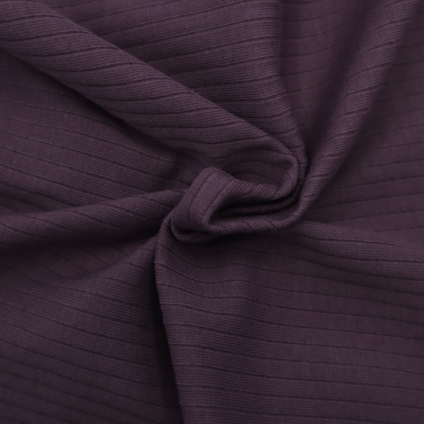 Bavlnený rebrovaný úplet Rib mandy mauve