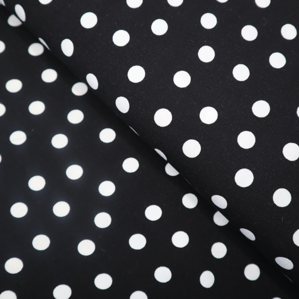 Viskóza biele bodky na čiernej