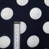 Viskóza biele bodky na tmavomodrej