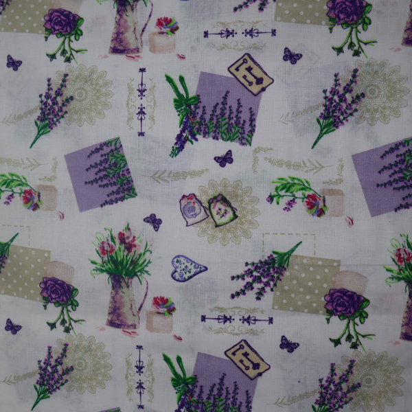 Bavlnená látka levanduľa