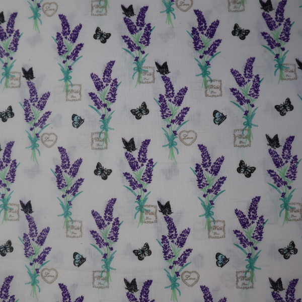 Bavlnená látka levanduľa