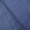 Bavlnená látka biela bodka na modrom