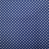 Bavlnená látka biela bodka na modrom