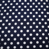 Úplet viskóza biele bodky na tmavomodrej