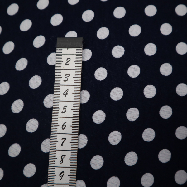 Úplet viskóza biele bodky na tmavomodrej