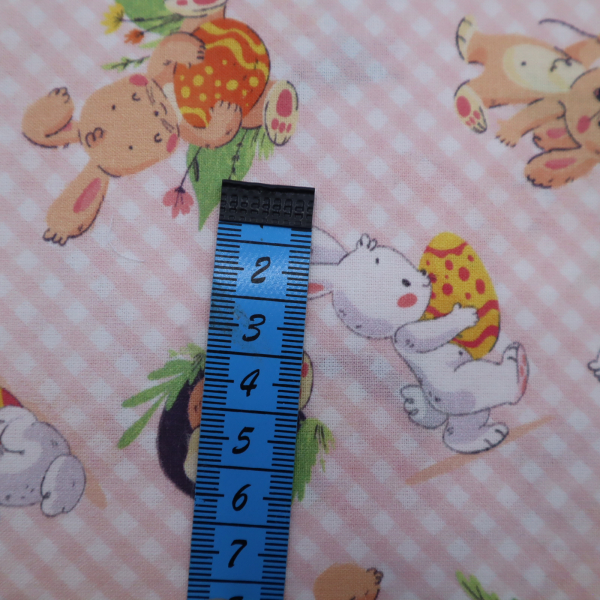 Bavlnená látka percal ružová veľká noc