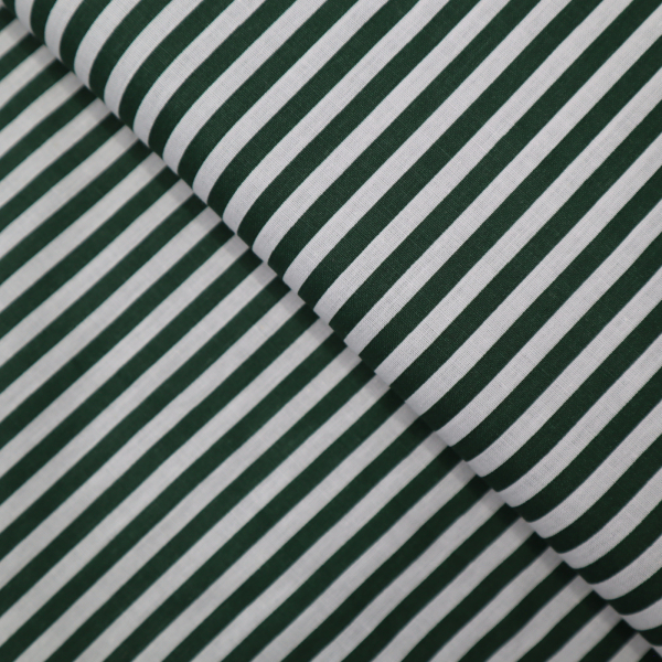 Bavlnená látka zelený pásik