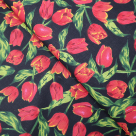 Bavlnená látka tulipány