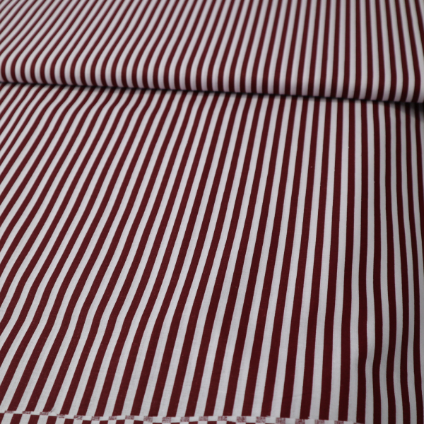 Bavlnená látka bordový pásik