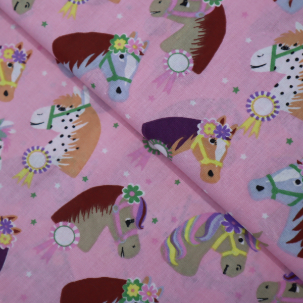Bavlnená látka koníky 160cm