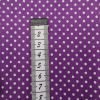 Bavlnená látka Biele mini bodky na fialovej 140cm