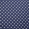 Bavlnená látka Biele mini bodky na tmavomodrej 140cm