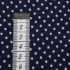 Bavlnená látka Biele mini bodky na tmavomodrej 140cm