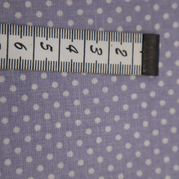 Bavlnená látka Biele mini bodky na starofialovej 140cm