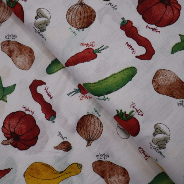 Bavlnená látka zelenina