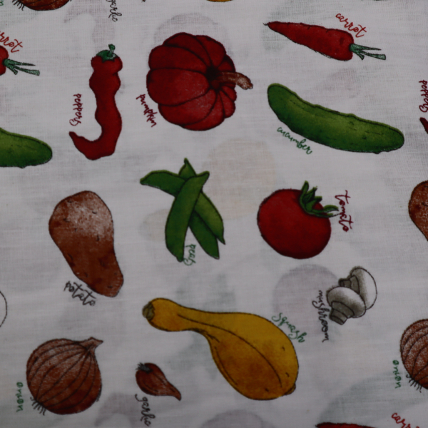 Bavlnená látka zelenina