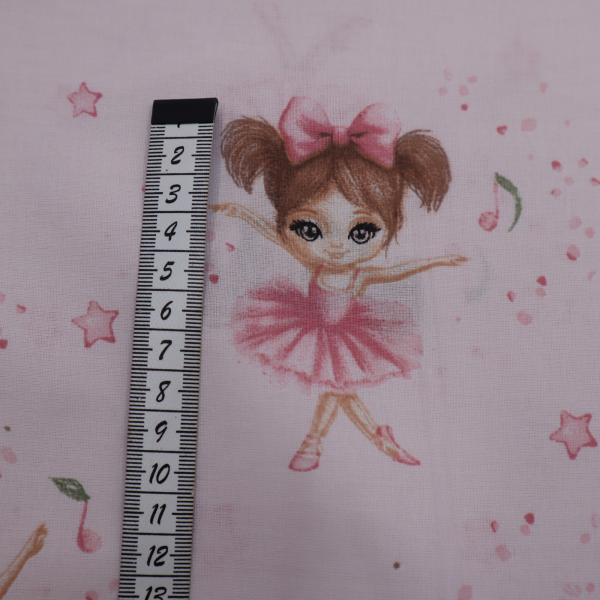 Bavlnená látka dievčatko baletka