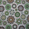 Bavlnená látka zelená mandala