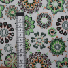 Bavlnená látka zelená mandala