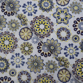 Bavlnená látka modrá mandala