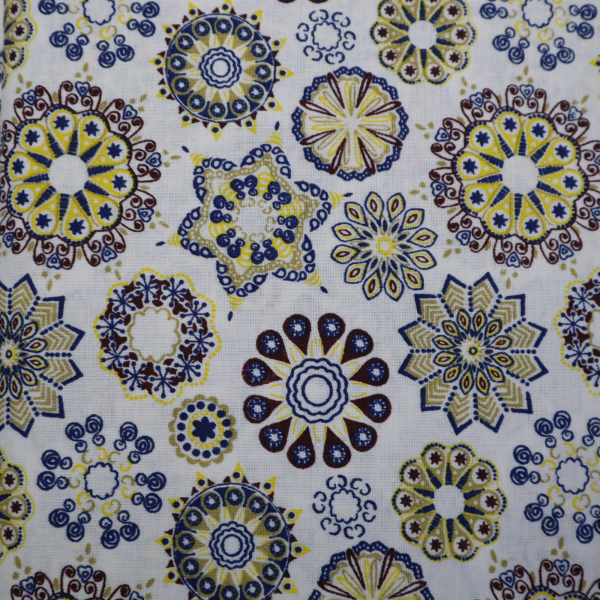 Bavlnená látka modrá mandala