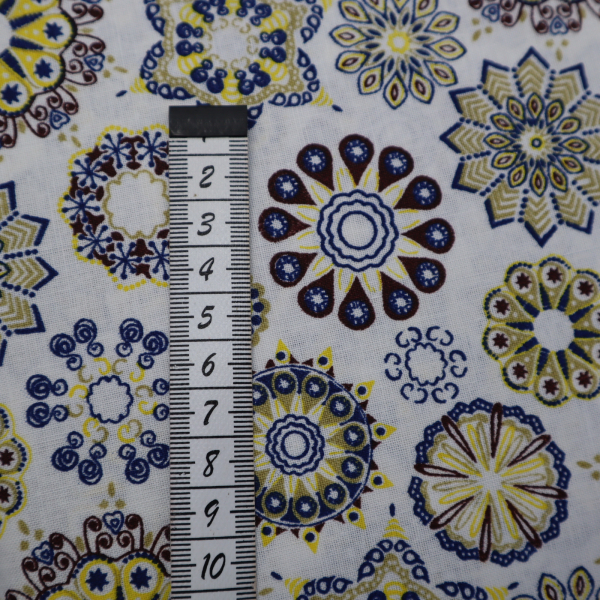 Bavlnená látka modrá mandala