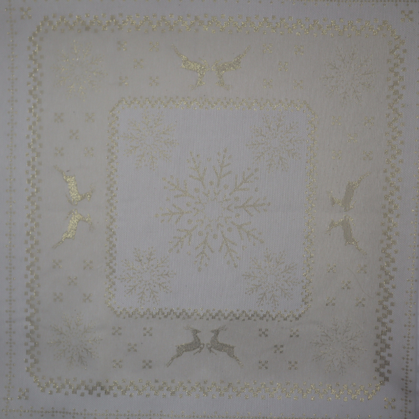 Jacquard panel - zlatý sob lurexom 53x53cm