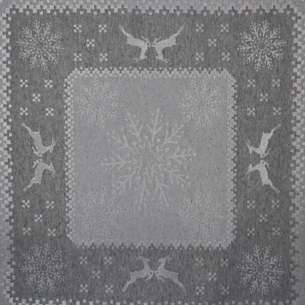 Jacquard panel - strieborný sob lurexom 53x53cm