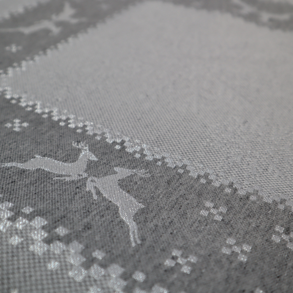 Jacquard panel - strieborný sob lurexom 53x53cm