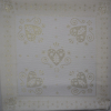 Jacquard panel - zlaté srdiečka lurexom 53x53cm