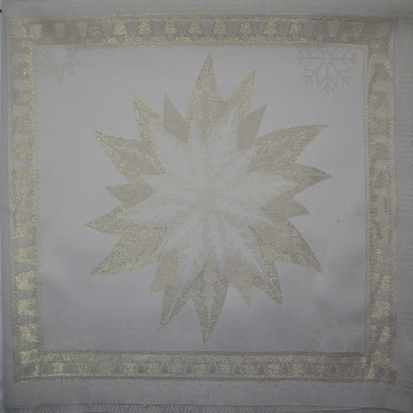 Jacquard panel - zlatá hviezda s lurexom 53x53cm