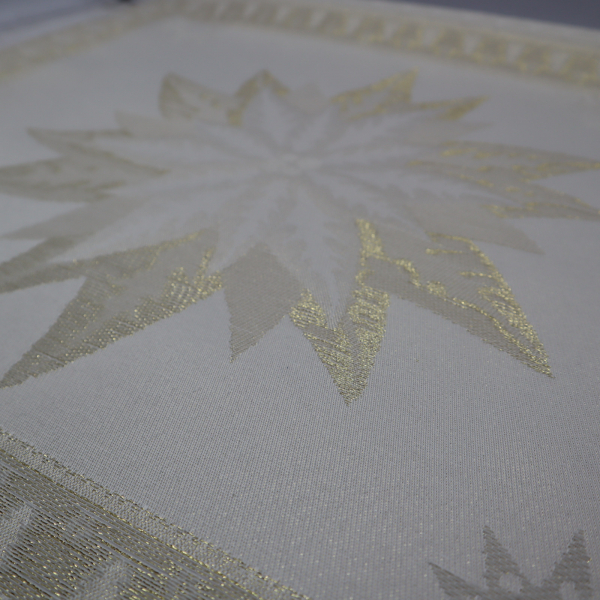 Jacquard panel - zlatá hviezda s lurexom 53x53cm