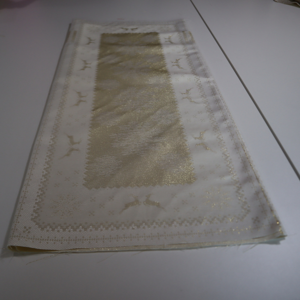 Jacquard panel na štólu - zlatý sob s lurexom 46x100cm