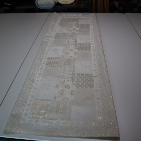 Jacquard panel na štólu - zlatá s lurexom 50x160cm