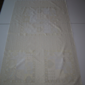 Jacquard panel obrus+2x vankúš - zlatá s lurexom 105x105 + 2x 53x53cm